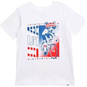 KID DANGEROUS -Kids' Olympic Cyclist Graphic
Print Tee -Size: XL/14- NEW!!